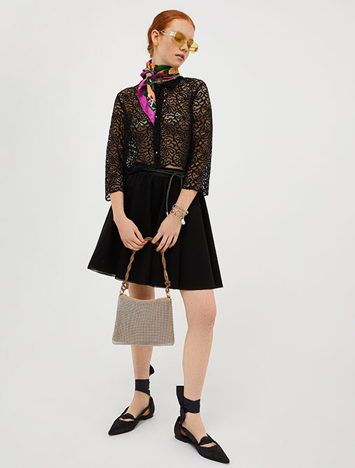 Jersey corolla skirt - black - MAX&Co.
